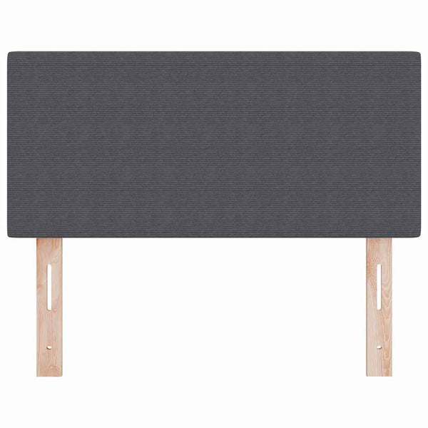 vidaXL LED Headboard with LED Strips Dark Gray 80 cm Corduroy