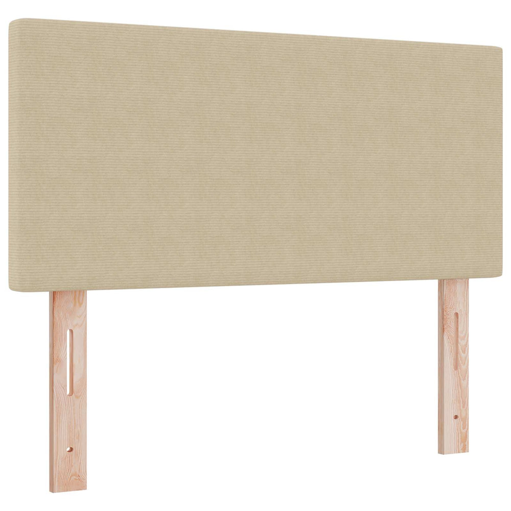 vidaXL LED Headboard with LED Light Strips Grey-Green 80 cm Corduroy