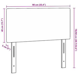 vidaXL LED Headboard with LED Light Strips Dark Grey 90 cm Corduroy