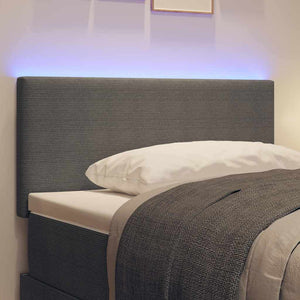 vidaXL LED Headboard with LED Light Strips Light Grey 100 cm Cord Fabric