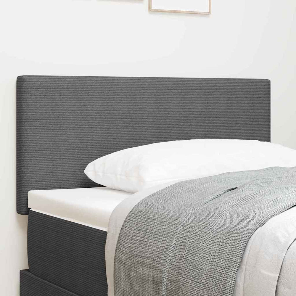 vidaXL LED Headboard with LED Light Strips Light Grey 100 cm Cord Fabric