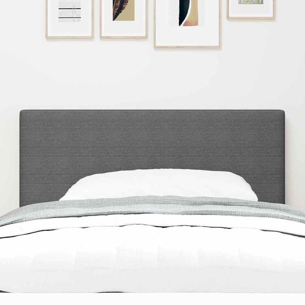 vidaXL LED Headboard with LED Light Strips Light Grey 100 cm Cord Fabric