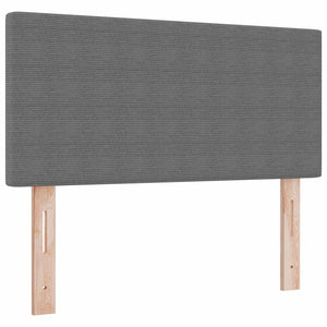 vidaXL LED Headboard with LED Light Strips Light Grey 100 cm Cord Fabric