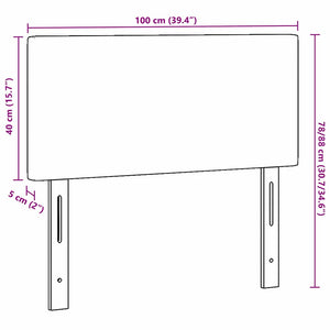vidaXL LED Headboard with LED Light Strips Light Grey 100 cm Cord Fabric