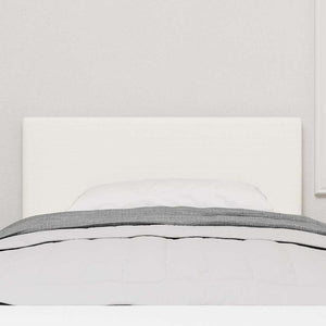 vidaXL LED Headboard with LED Light Strips Cream 100 cm Cord Fabric