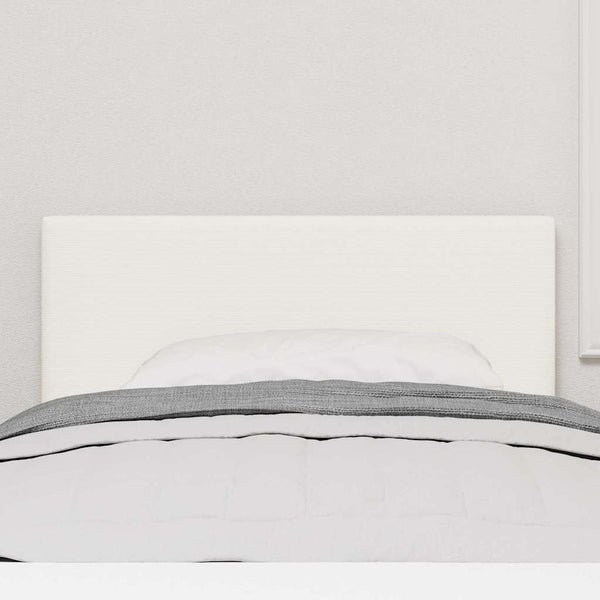 vidaXL LED Headboard with LED Light Strips Cream 100 cm Cord Fabric