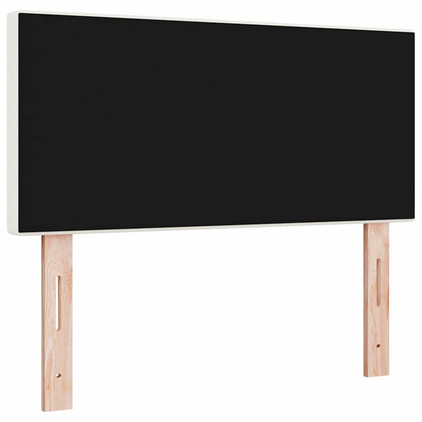 vidaXL LED Headboard with LED Light Strips Cream 100 cm Cord Fabric