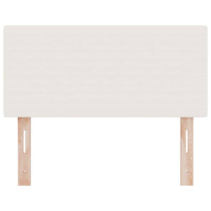 vidaXL LED Headboard with LED Light Strips Cream 100 cm Cord Fabric