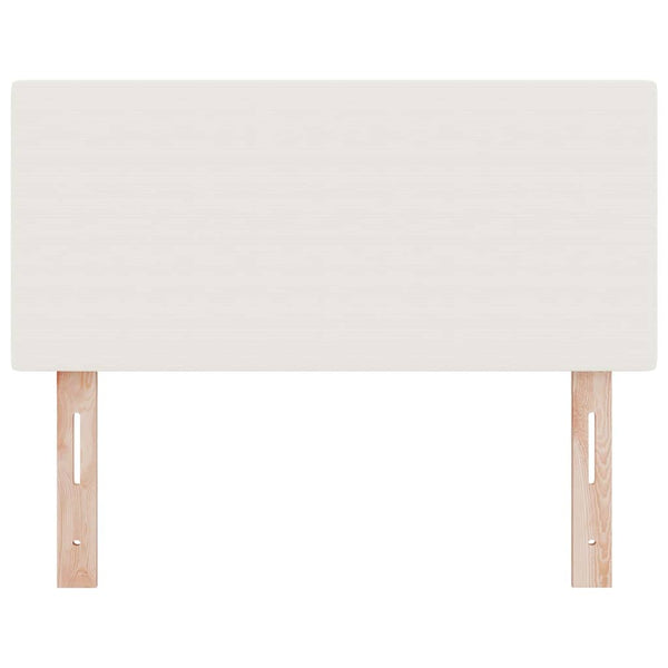 vidaXL LED Headboard with LED Light Strips Cream 100 cm Cord Fabric