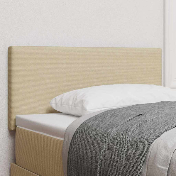 vidaXL LED Headboard with LED Light Strips Grey-Green 100 cm Corduroy