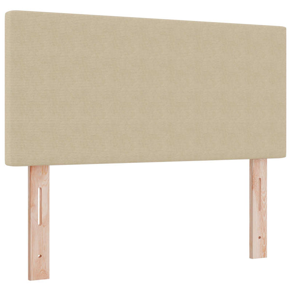 vidaXL LED Headboard with LED Light Strips Grey-Green 100 cm Corduroy
