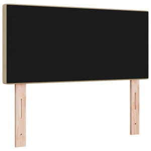 vidaXL LED Headboard with LED Light Strips Grey-Green 100 cm Corduroy