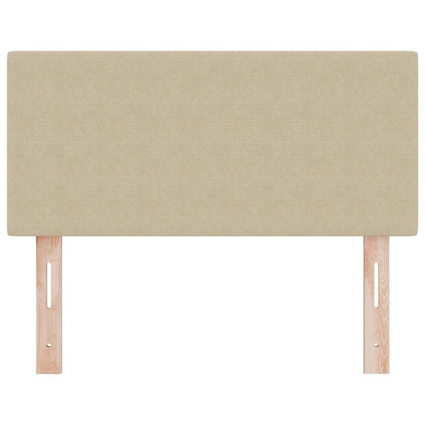 vidaXL LED Headboard with LED Light Strips Grey-Green 100 cm Corduroy