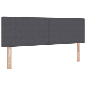 vidaXL LED Headboard with LED Light Strips Dark Grey 144 cm Cord Fabric