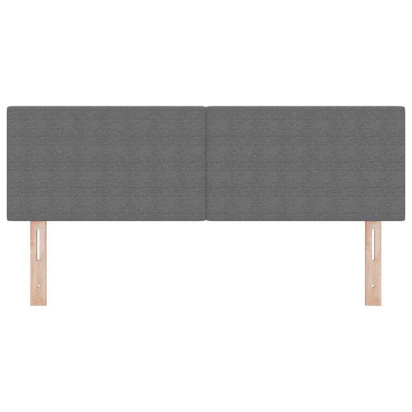 vidaXL LED Headboard with LED Light Strips Light Grey 160 cm Corduroy Fabric