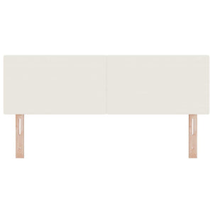 vidaXL LED Headboard with LED Strip Lights Cream 160 cm Corduroy Fabric