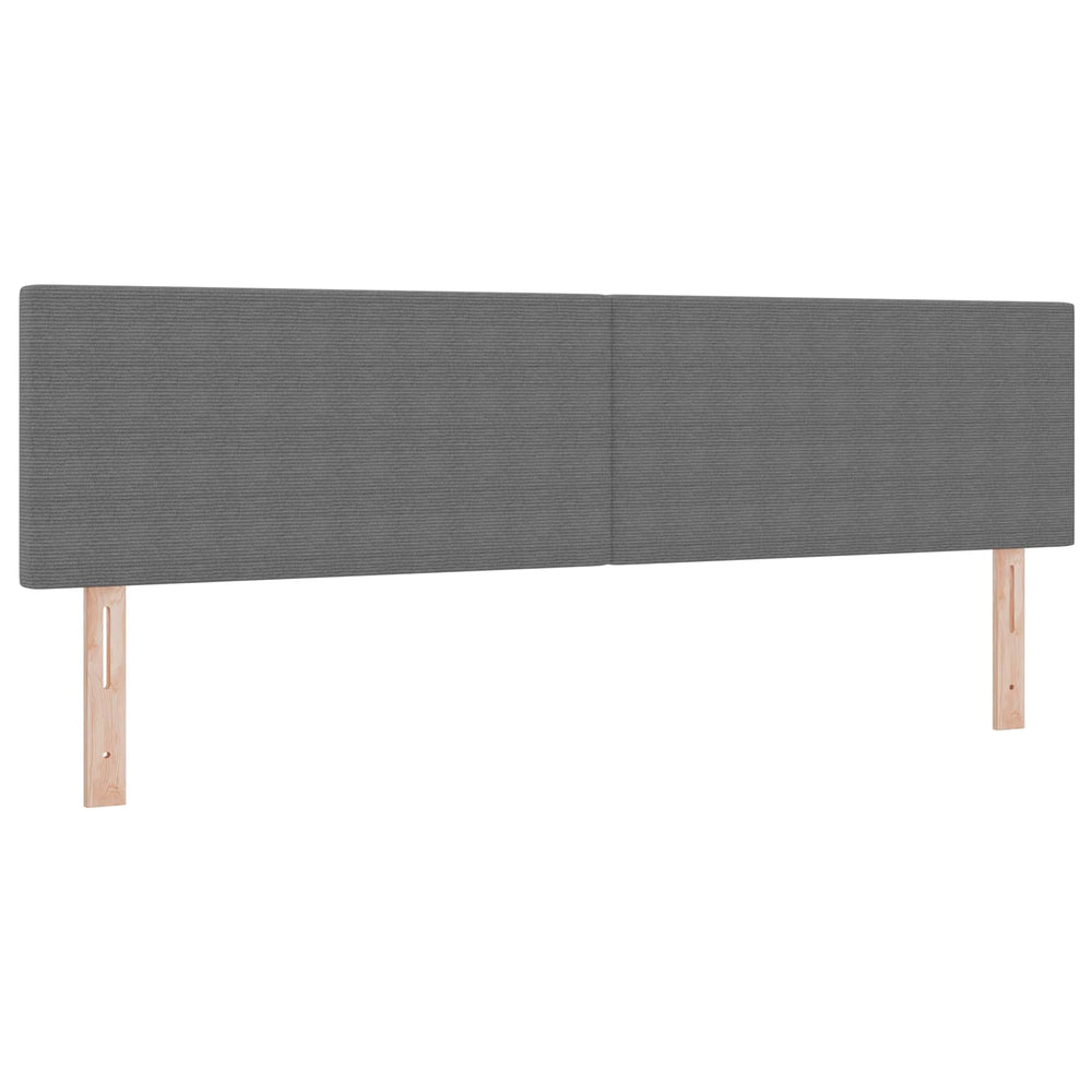 vidaXL LED Headboard with LED Strips Light Grey 180 cm Corduroy