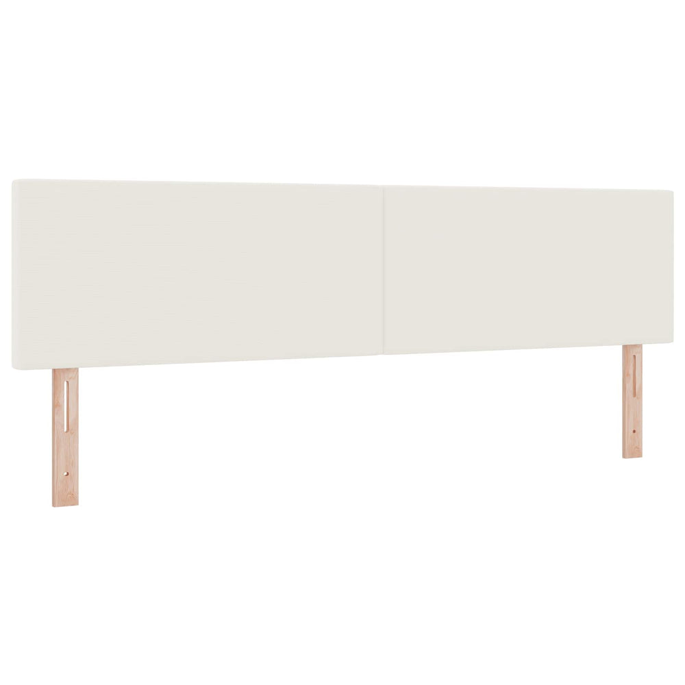 vidaXL LED Headboard with LED Light Strips Cream 180 cm Corduroy Fabric