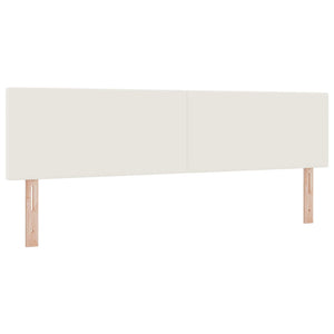 vidaXL LED Headboard with LED Light Strips Cream 180 cm Corduroy Fabric