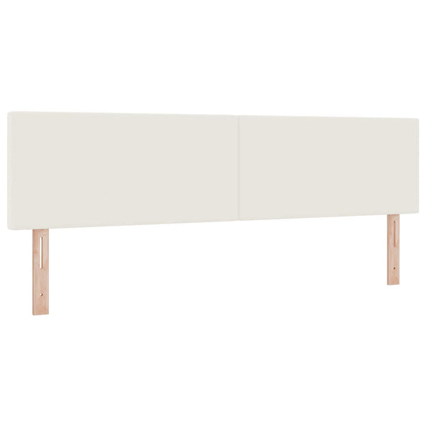 vidaXL LED Headboard with LED Light Strips Cream 180 cm Corduroy Fabric