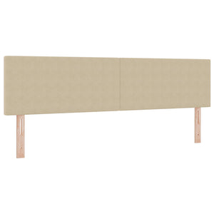 vidaXL LED Headboard with LED Strips Grey-Green 180 cm Corduroy