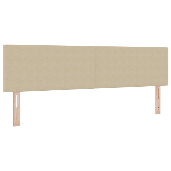 vidaXL LED Headboard with LED Strips Grey-Green 180 cm Corduroy
