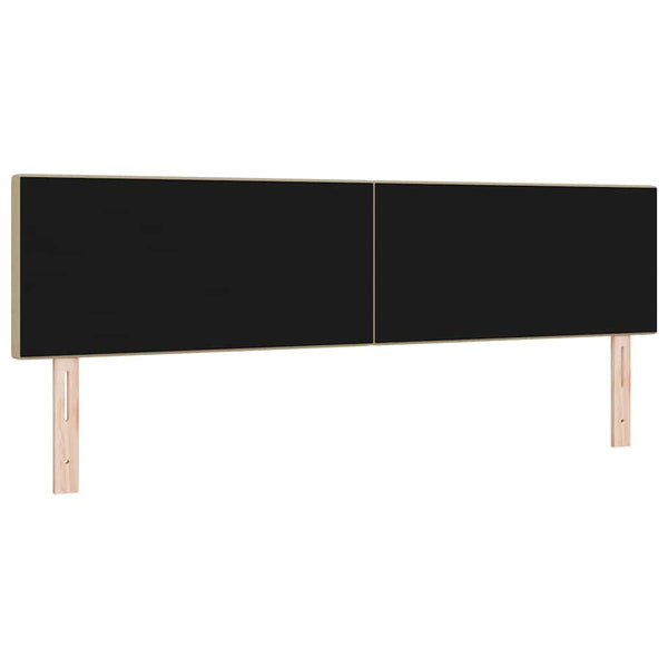 vidaXL LED Headboard with LED Strips Grey-Green 180 cm Corduroy
