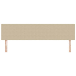 vidaXL LED Headboard with LED Strips Grey-Green 180 cm Corduroy