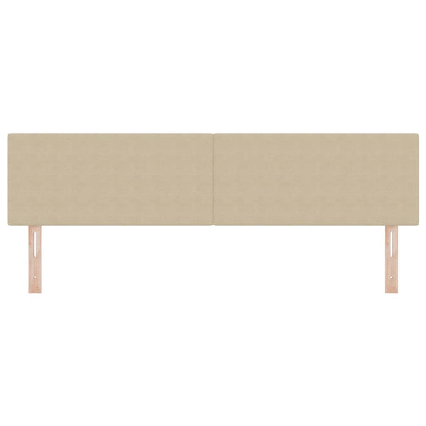 vidaXL LED Headboard with LED Strips Grey-Green 180 cm Corduroy