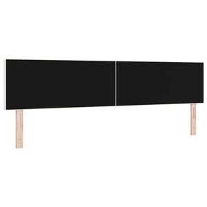 vidaXL LED Headboard with LED Light Strips Cream 200 cm Cord Fabric