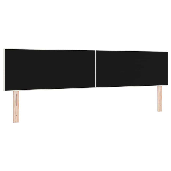 vidaXL LED Headboard with LED Light Strips Cream 200 cm Cord Fabric
