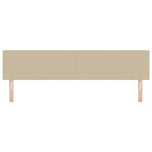vidaXL LED Headboard with LED Strips Grey-Green 200 cm Corduroy Fabric