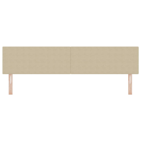vidaXL LED Headboard with LED Strips Grey-Green 200 cm Corduroy Fabric