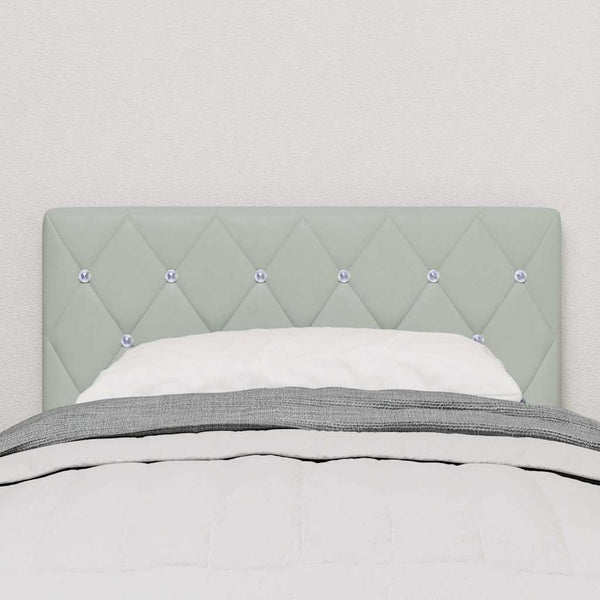 vidaXL LED Headboard with LED Light Strips Light Grey 80 cm Velvet