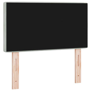 vidaXL LED Headboard with LED Light Strips Light Grey 80 cm Velvet