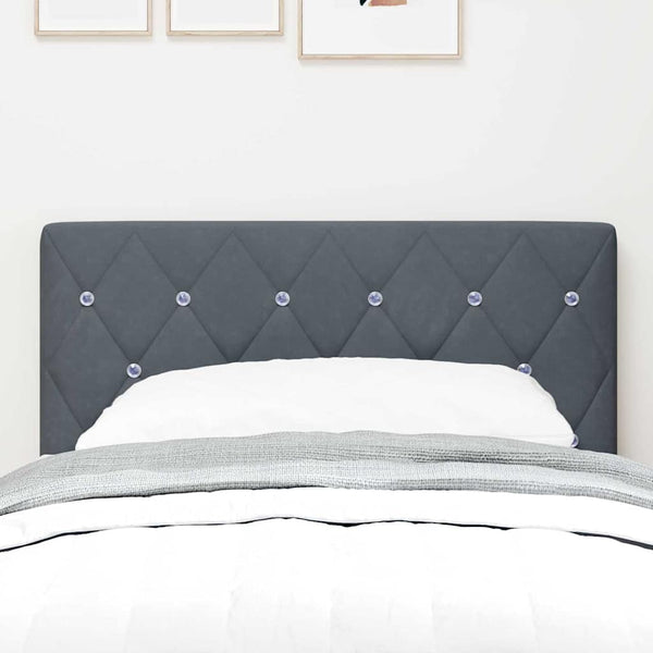 vidaXL LED Headboard with LED Strips Dark Grey 80 cm Velvet