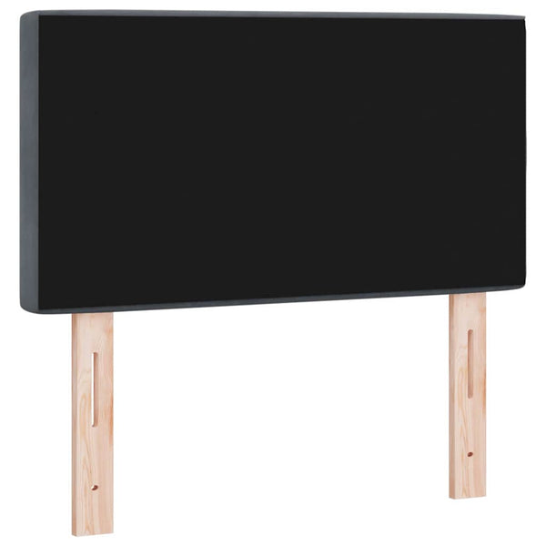 vidaXL LED Headboard with LED Strips Dark Grey 80 cm Velvet