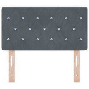 vidaXL LED Headboard with LED Strips Dark Grey 80 cm Velvet