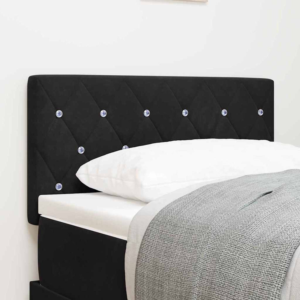 vidaXL LED Headboard with LED Strips Black 80 cm Velvet