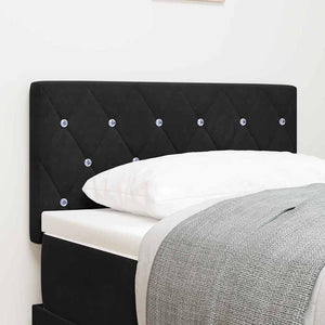 vidaXL LED Headboard with LED Strips Black 80 cm Velvet