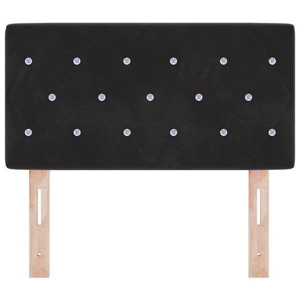vidaXL LED Headboard with LED Strips Black 80 cm Velvet