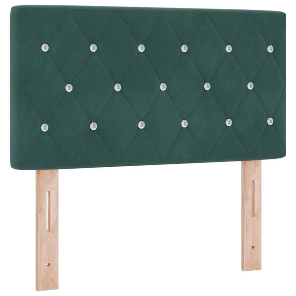 vidaXL LED Headboard with LED Strips Dark Green 80 cm Velvet