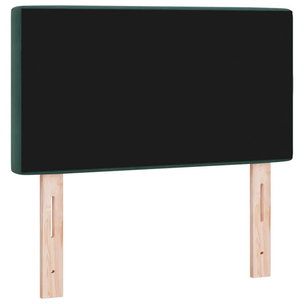 vidaXL LED Headboard with LED Strips Dark Green 80 cm Velvet