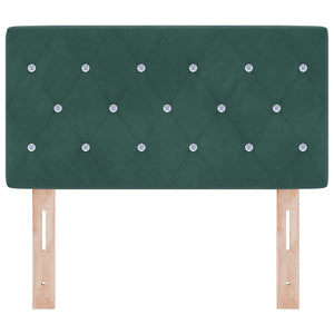 vidaXL LED Headboard with LED Strips Dark Green 80 cm Velvet