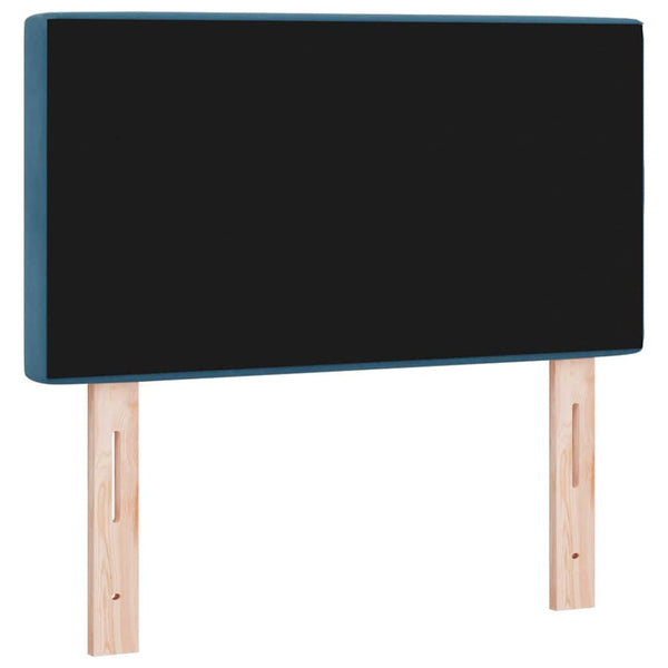 vidaXL LED Headboard with LED Strips Dark Blue 80 cm Velvet