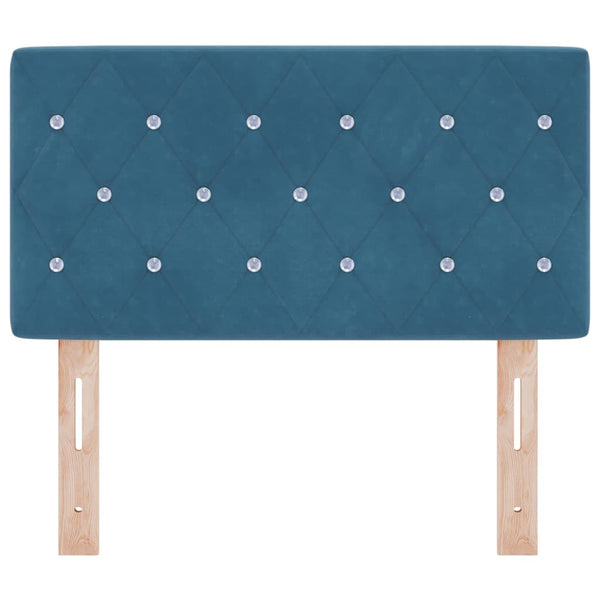 vidaXL LED Headboard with LED Strips Dark Blue 80 cm Velvet