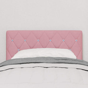vidaXL LED Headboard with LED Strip Lights with Headboard Pink 80 cm Velvet