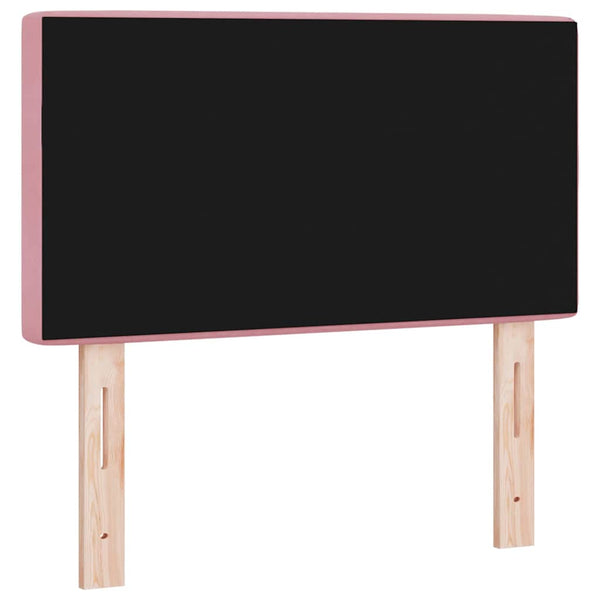 vidaXL LED Headboard with LED Strip Lights with Headboard Pink 80 cm Velvet