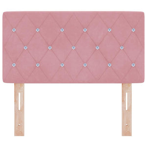 vidaXL LED Headboard with LED Strip Lights with Headboard Pink 80 cm Velvet