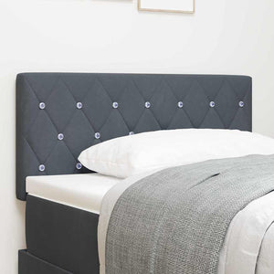vidaXL LED Headboard with LED Strips Dark Grey 90 cm Velvet